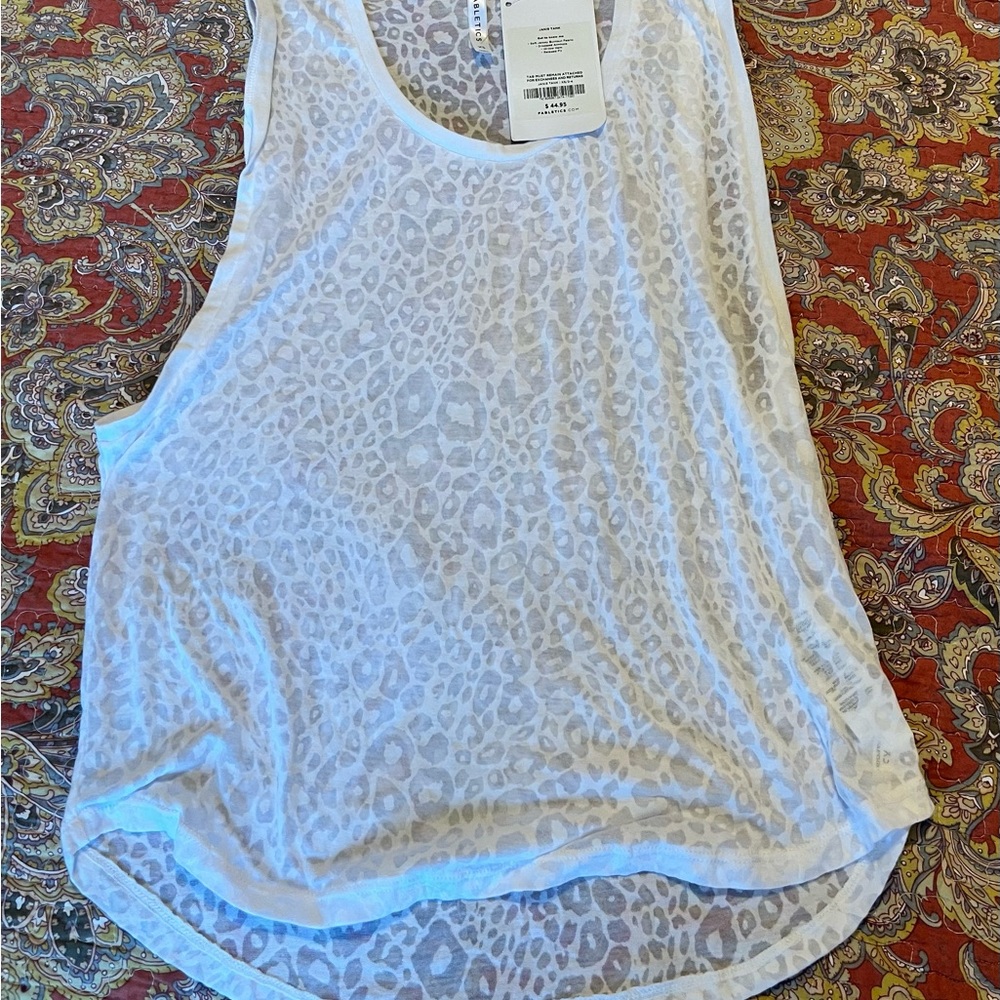 NWT Women's White Fabletics Janis Tank